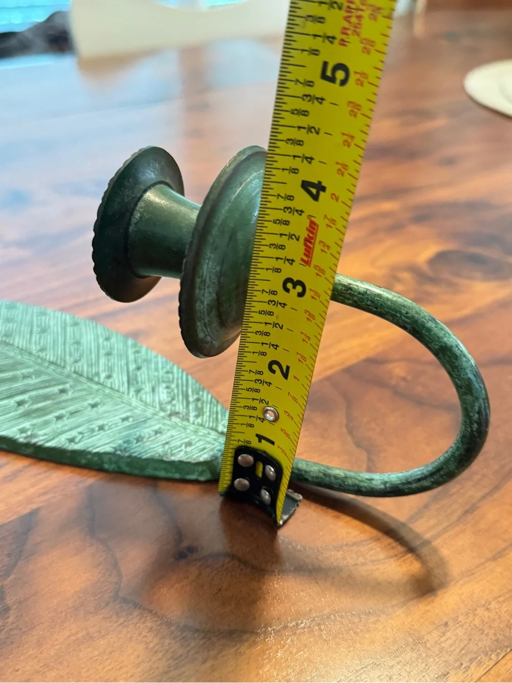 Vintage Brass Green Leaf Wall Sconce Candle Holder | Home Wall Decor